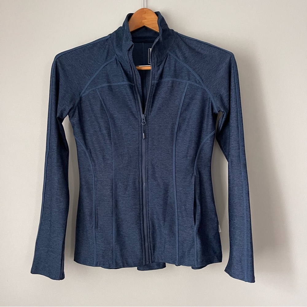 Mondetta Blue Zip Up Athletic Top Shirt Size Small